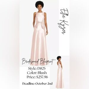 Elegant Pink Bridesmaid Dress high neck tie waist *worn once & dry cleaned *